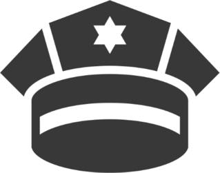 Police Cap Icon Sticker