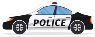 Police Car Profile Sticker