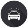 Police Car Shadow Icon Sticker