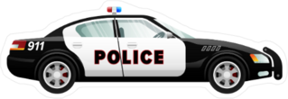 Police Cruiser Sticker