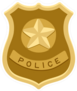 Police Gold Badge Sticker