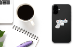 Police Icon Gun Sticker on a Phone (New) example