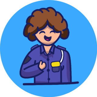 Police Legal Woman Cute Illustration Art Sticker