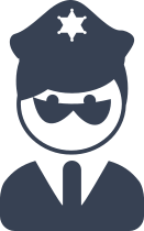 Police Man With Sun Glasses Sticker