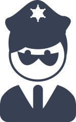Police Man With Sun Glasses Sticker
