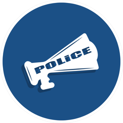 Police Megaphone Sticker