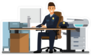 Police Officer Desk Sticker