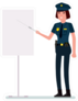 Police Officer Giving Presentation Sticker