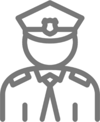Police Officer Outline Sticker