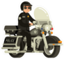 Police Officer Riding Motorcycle Sticker