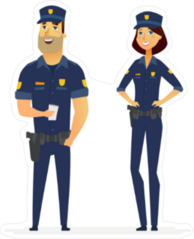 Police Officers On Duty Sticker