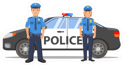 Police Partners and Car Sticker