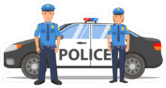 Police Partners and Car Sticker