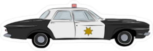 Police Retro Car Sticker