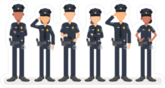 Police Squad in Uniform Sticker