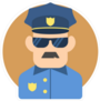 Policeman Flat Illustration Sticker
