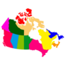 Political Map Of Canada Sticker
