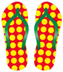 Polka Dot Flip-flops Sticker