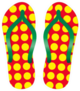 Polka Dot Flip-flops Sticker