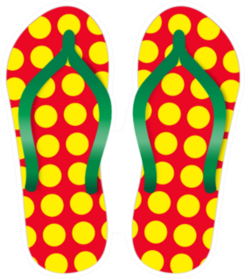Polka Dot Flip-flops Sticker