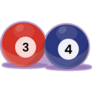 Poll Balls On Purple Sticker