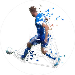 Polygon Soccer Player Sticker