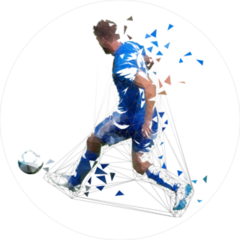 Polygon Soccer Player Sticker