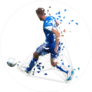 Polygon Soccer Player Sticker