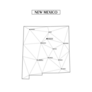 Polygonal Abstract Map New Mexico Sticker