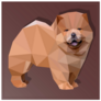 Polygonal Chow Chow Sticker