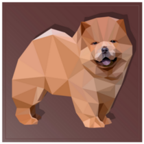 Polygonal Chow Chow Sticker