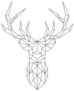 Polygonal Deer Head Sticker