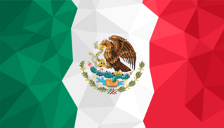 Polygonal Flag Of Mexico Sticker