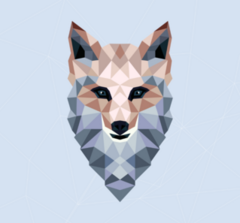 Polygonal Fox Design Sticker