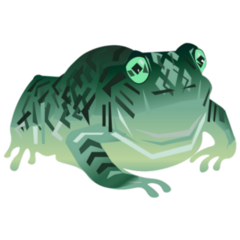 Polygonal Green Frog Sticker