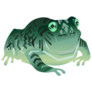 Polygonal Green Frog Sticker