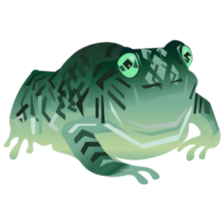 Polygonal Green Frog Sticker