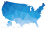 Polygonal Map Of USA Sticker