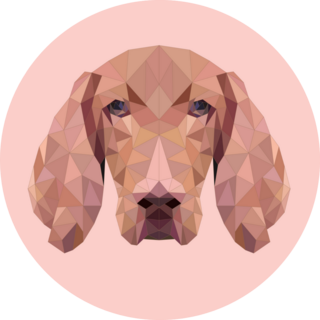 Polygonal Pink Vizsla Sticker