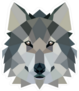 Polygonal Style Illustration Wolf Sticker