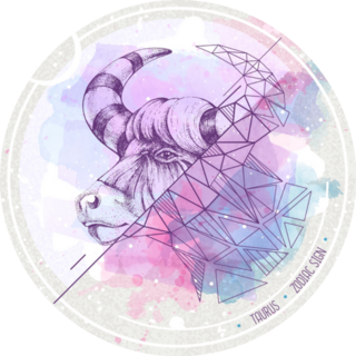 Polygonal Taurus Bull Head Illustration Sticker