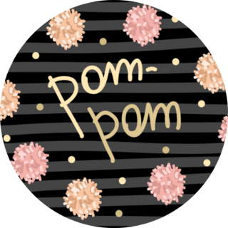 Pom-pom Print With Dots Sticker