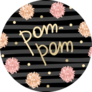 Pom-pom Print With Dots Sticker