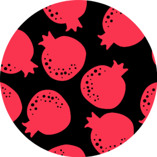 Pomegranate Background Fruit Seamless Pattern Sticker