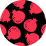 Pomegranate Background Fruit Seamless Pattern Sticker