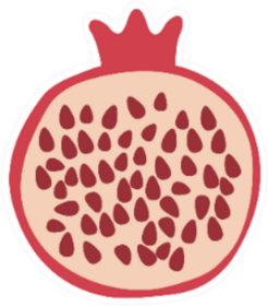 Pomegranate Drawing Symbol For Jewish New Year Sticker
