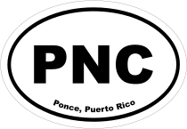 Ponce, Puerto Rico Oval Stickers