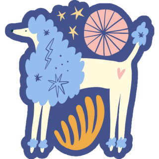 Poodle Boho Sticker