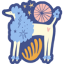 Poodle Boho Sticker