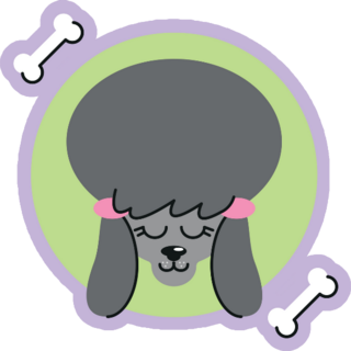 Poodle Dog Purple Sticker